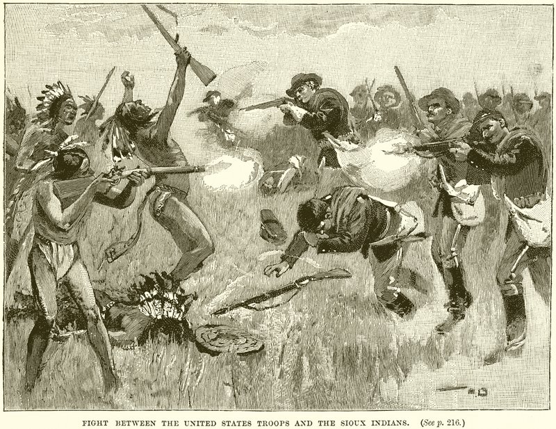 Kamp mellom USAs tropper og Sioux-indianerne av English School