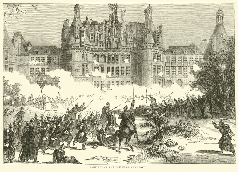 Kamp ved slottet i Chambord, desember 1870 av English School