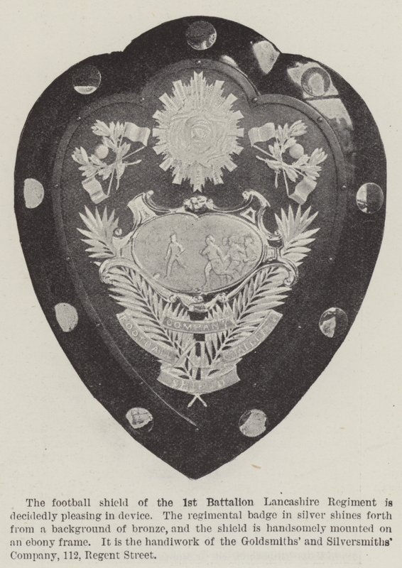 Første bataljon Lancashire Regiment (gravering) av English School