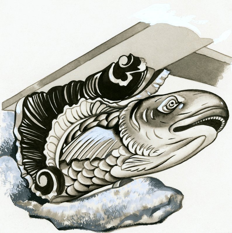 Fisk gargoyle av English School