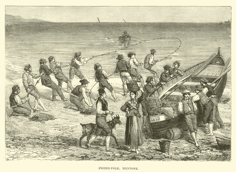 Fisher-folk, Mentone av English School
