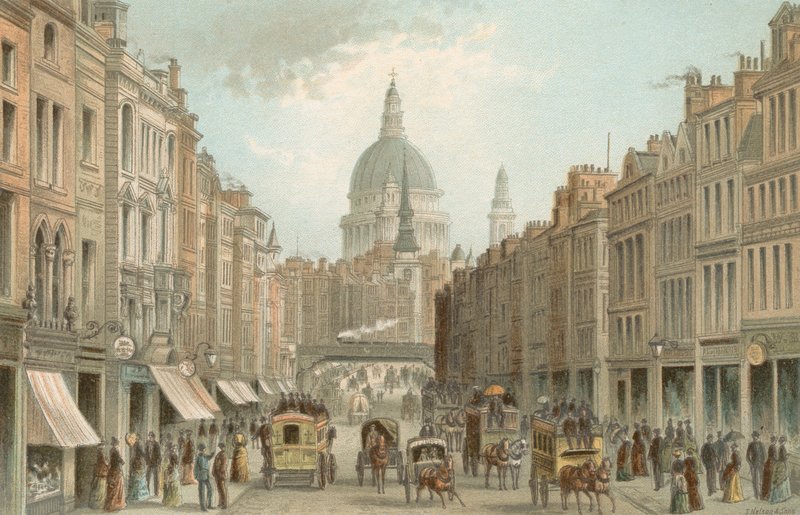 Fleet Street og St. Pauls av English School