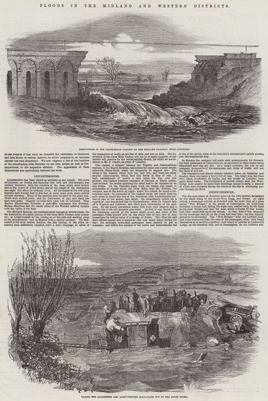 Flom i Midland og Western District (gravering) av English School