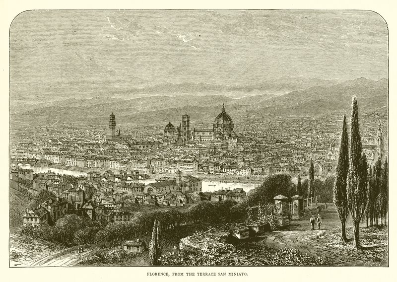 Firenze fra terrassen til San Miniato av English School