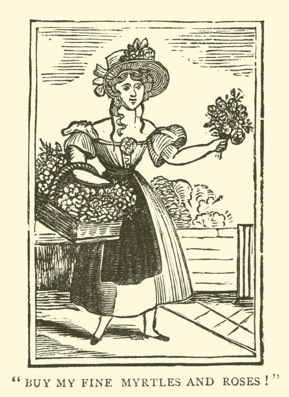 Blomsterselger (tresnitt) av English School