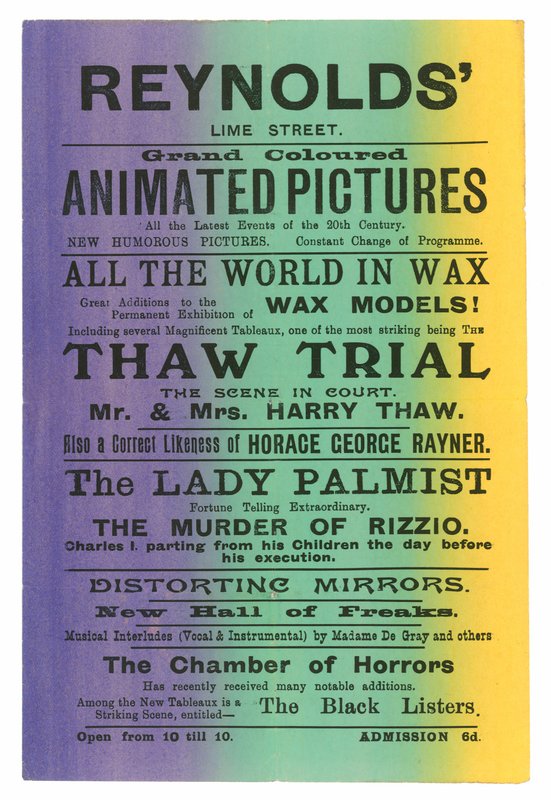 Flyer for Reynolds Lime Street, London av English School