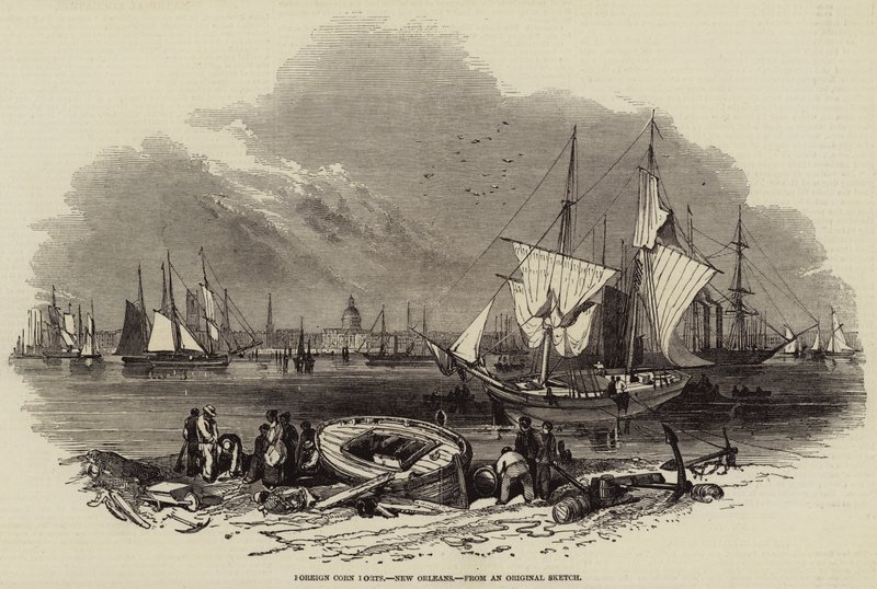 Foreign Corn Ports, New Orleans (gravering) av English School