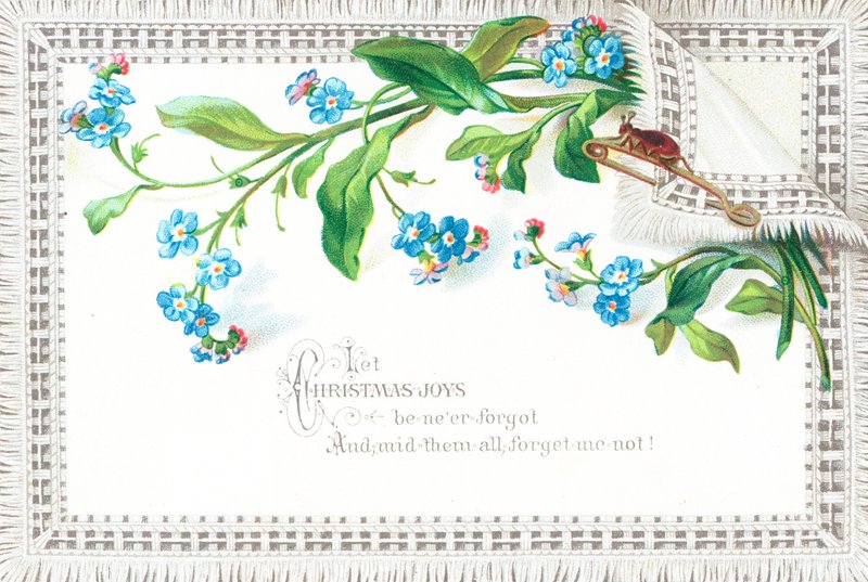 Glem-meg-ikke-blomster, julekort av English School