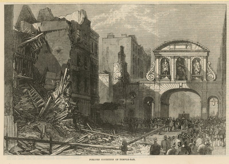 Forlatt tilstand av Temple Bar av English School