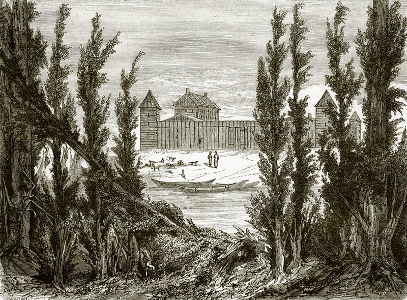 Fort Edmonton, ved den øvre Saskatchewan-elven av English School