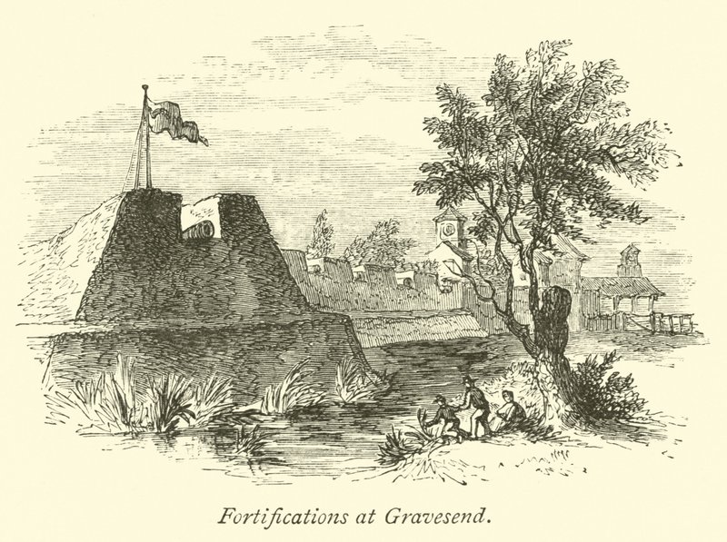 Festningsverk ved Gravesend av English School