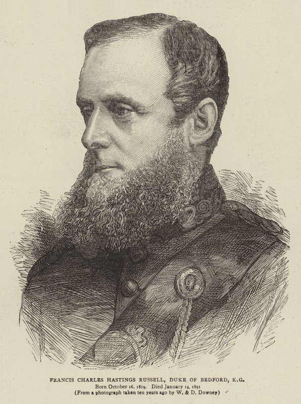 Francis Charles Hastings Russell, hertug av Bedford, KG (gravering) av English School