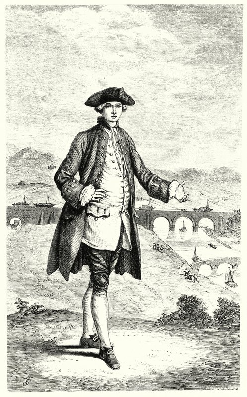 Francis Egerton, tredje hertug av Bridgewater, pioner innen kanalbygging i Storbritannia (gravering) av English School