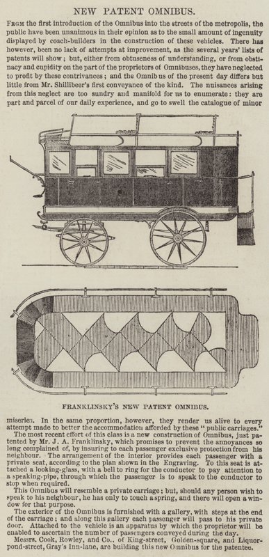 Franklinskys nye patentomnibus (gravering) av English School