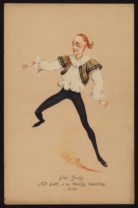 Fred Storey , engelsk skuespiller og danser (farge litho) av English School