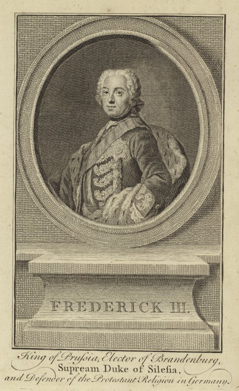 Frederick III, konge av Preussen, kurfyrst av Brandenburg, øverste hertug av Schlesien og forsvarer av den protestantiske religionen i Tyskland av English School