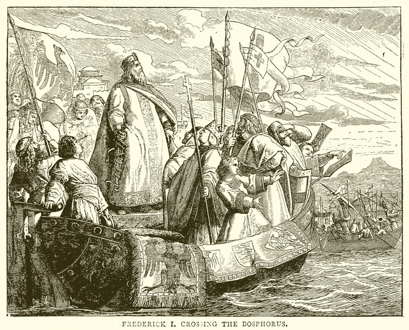 Frederick I krysser Bosporos av English School