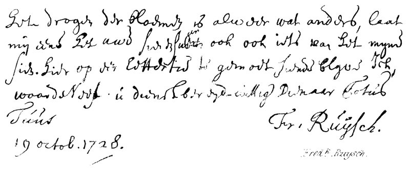 Fredk Ruysch av English School