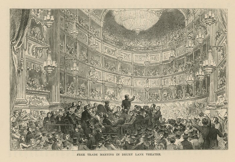 Frihandelsmøte i Drury Lane Theatre av English School