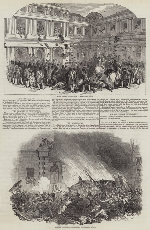 Den franske revolusjonen av 1848 (gravering) av English School