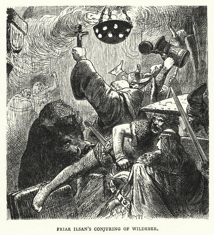Friar Ilsans fremmaning av Wildeber (gravering) av English School