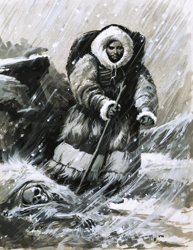 Friar John marsjerer gjennom den blendende snøen av English School