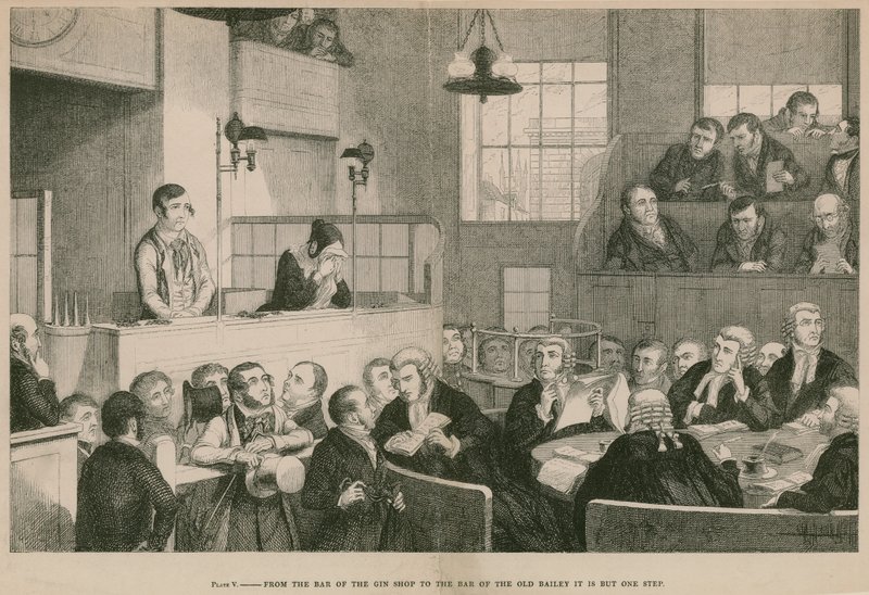 Fra baren i ginbutikken til baren på Old Bailey er bare ett skritt av English School