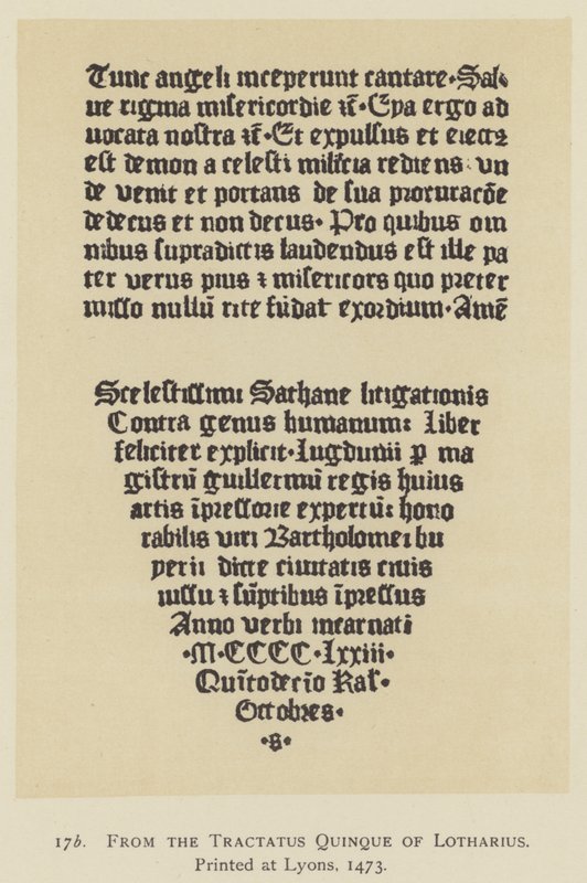 Fra Tractatus Quinque av Lotharius, trykt i Lyon av English School