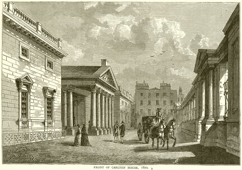 Foran Carlton House, 1820 av English School