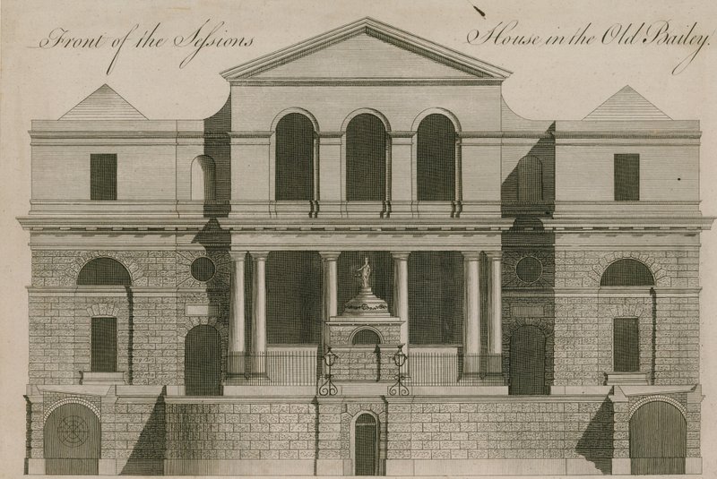 Foran Sessions House i Old Bailey av English School