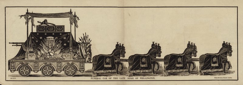 Begravelsesbil til The Late Duke of Wellington (treblokk) av English School