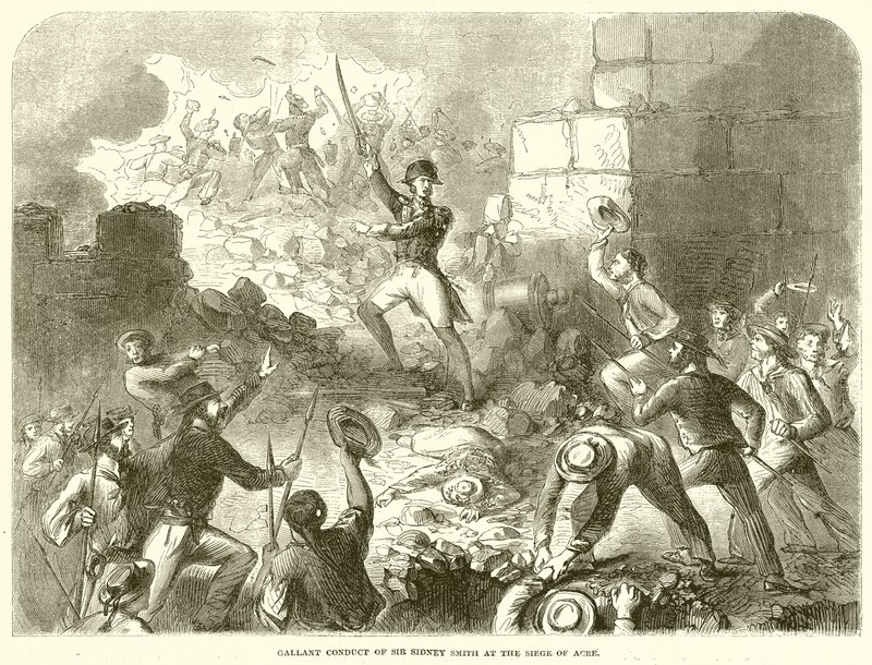 Galant oppførsel av Sir Sidney Smith ved Siege of Arce av English School