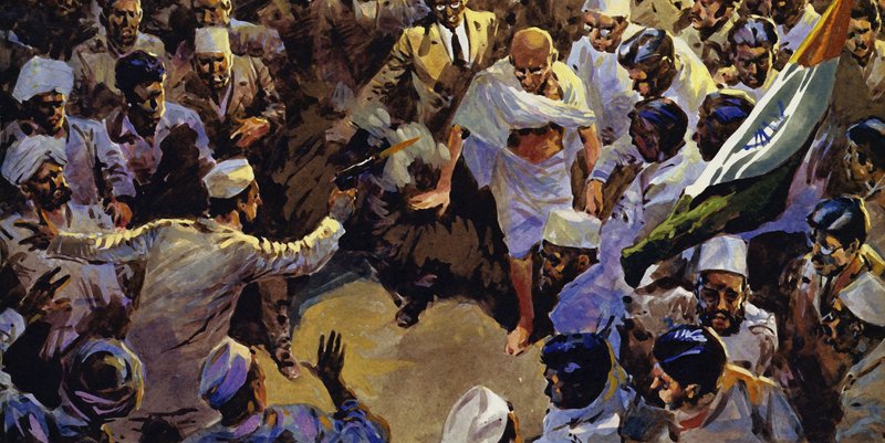 Gandhi ble myrdet i 1948 av en fanatisk hindu av English School
