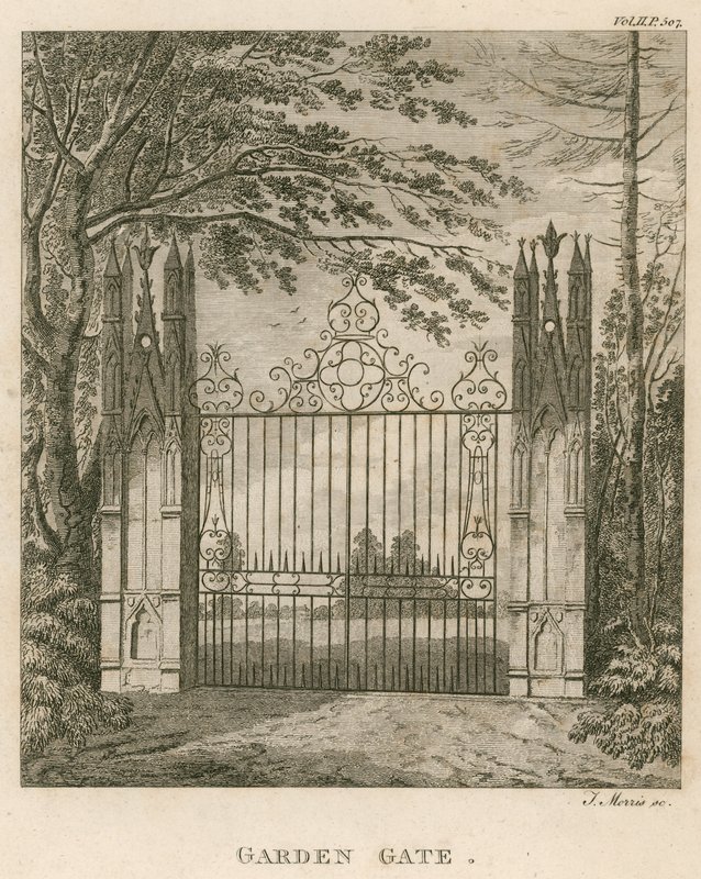 Hageport ved Strawberry Hill, Twickenham, London av English School