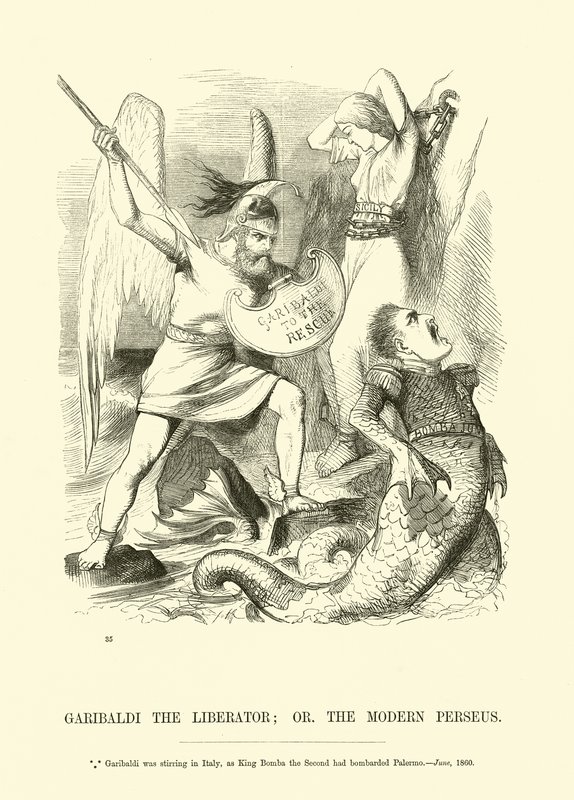 Garibaldi the Liberator; eller den moderne Perseus av English School