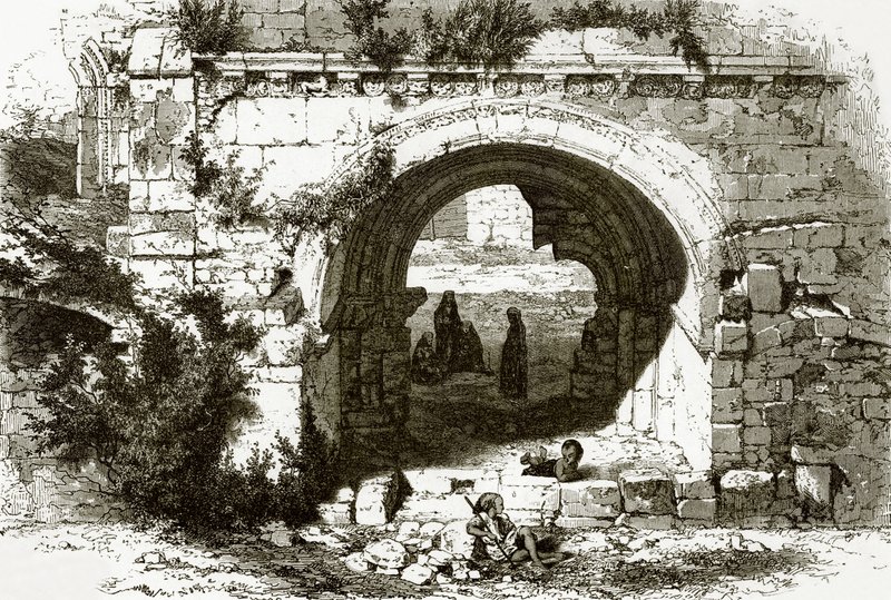 Porten til sykehuset til ridderne av St. Johannes i Jerusalem av English School