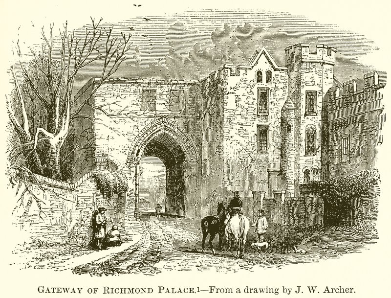 Porten til Richmond Palace av English School