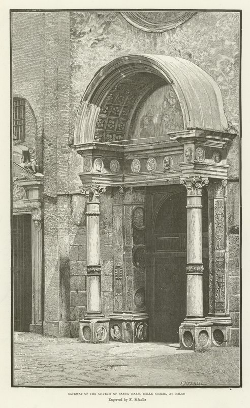 Porten til kirken Santa Maria Delle Grazie, i Milano av English School