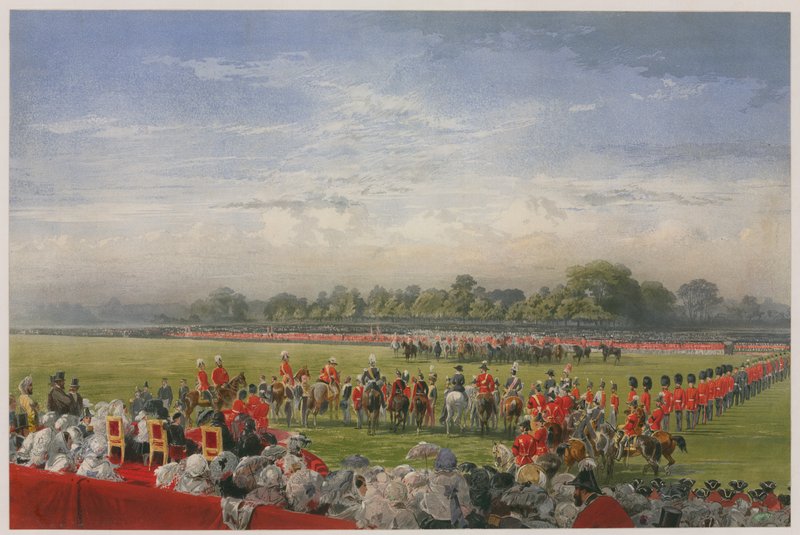 Samling i Hyde Park, London av English School