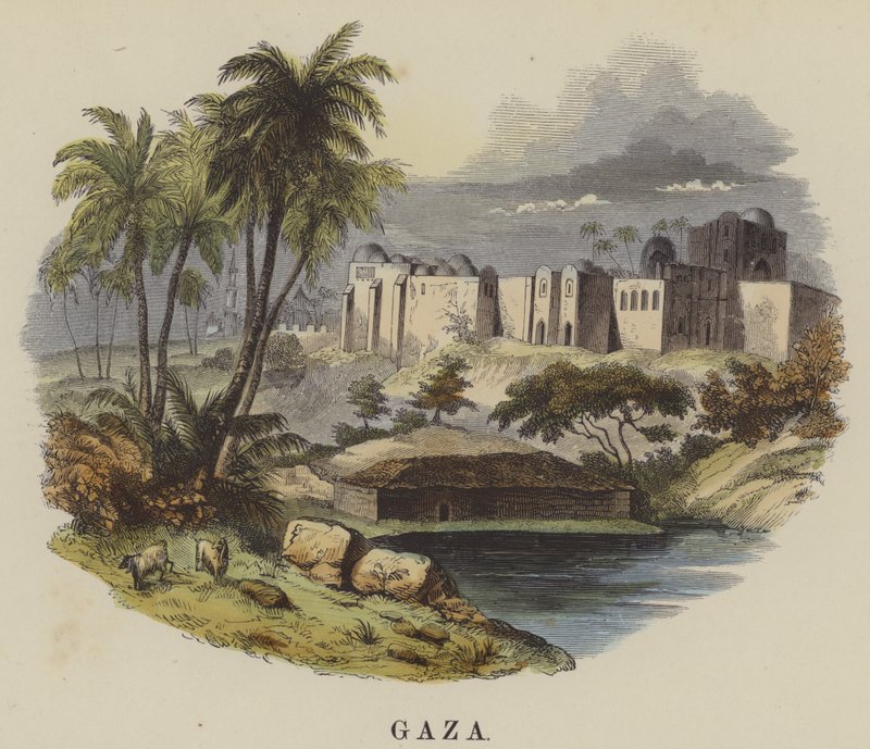 Gaza (farget gravering) av English School
