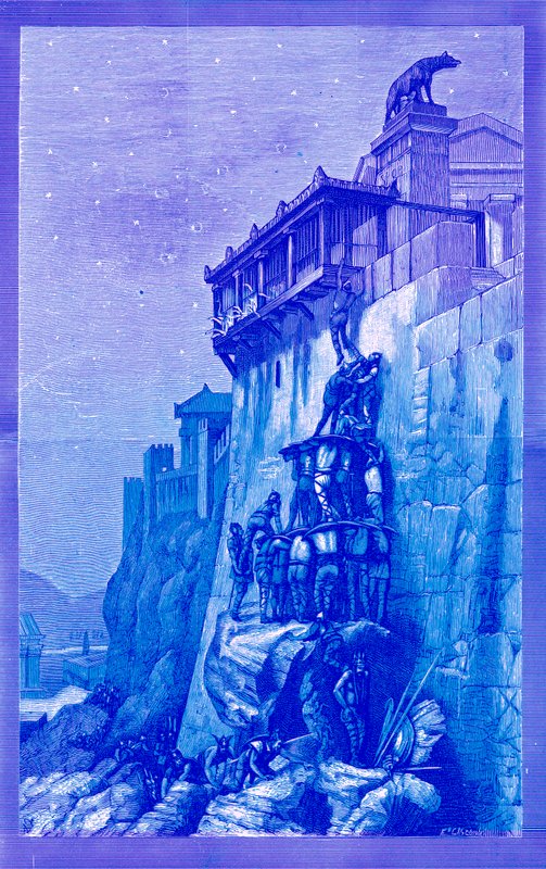 Geese of the Capitol, illustrasjon fra History of Rome av Victor Duruy, utgitt 1884 (digitalt forbedret bilde) av English School