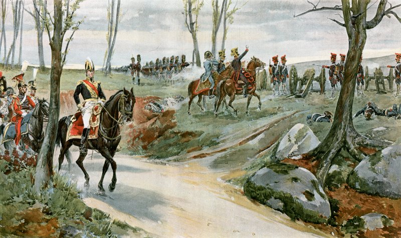 General Drouot og Guard Artillery ved Hanau av English School