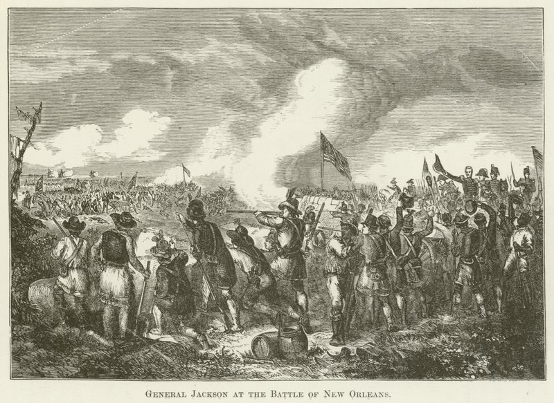 General Jackson i slaget ved New Orleans av English School
