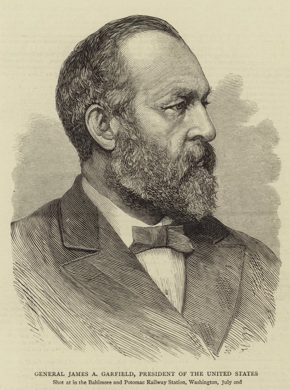 General James A Garfield, president i USA (gravering) av English School