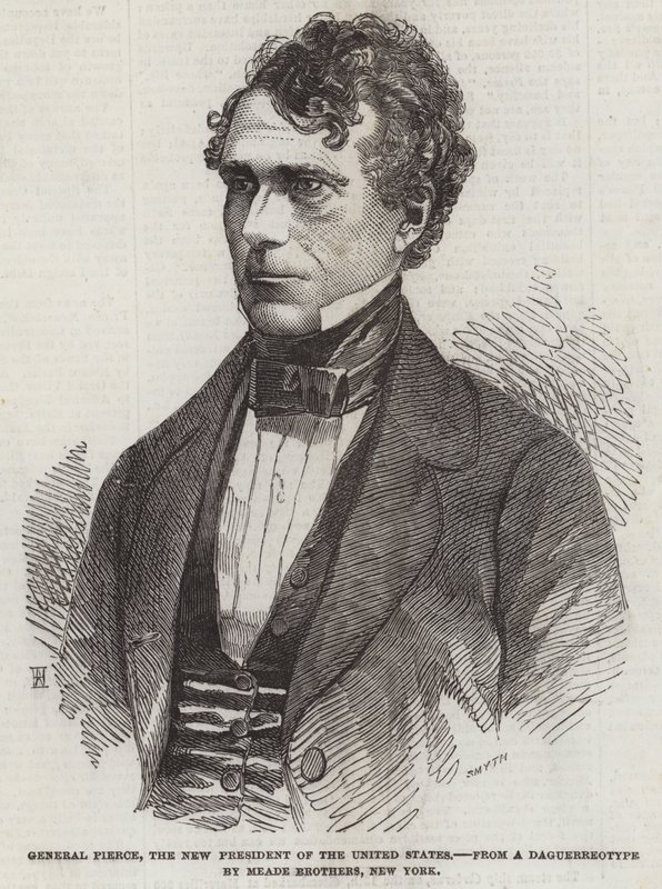 General Pierce, USAs nye president (gravering) av English School