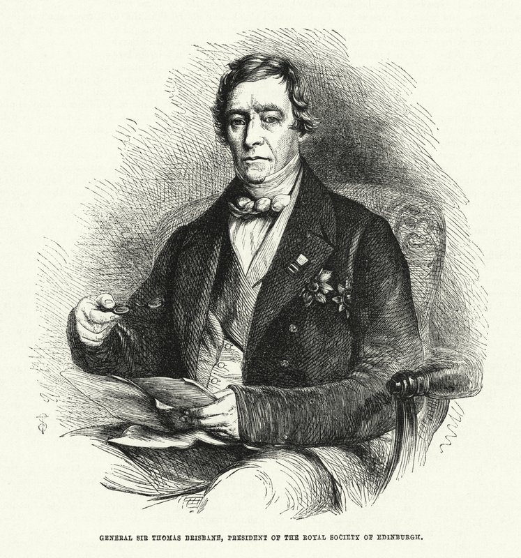 General Sir Thomas Brisbane, president for Royal Society of Edinburgh (gravering) av English School