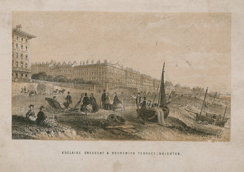 Generell utsikt over Adelaide Crescent og Brunswick Terrace av English School