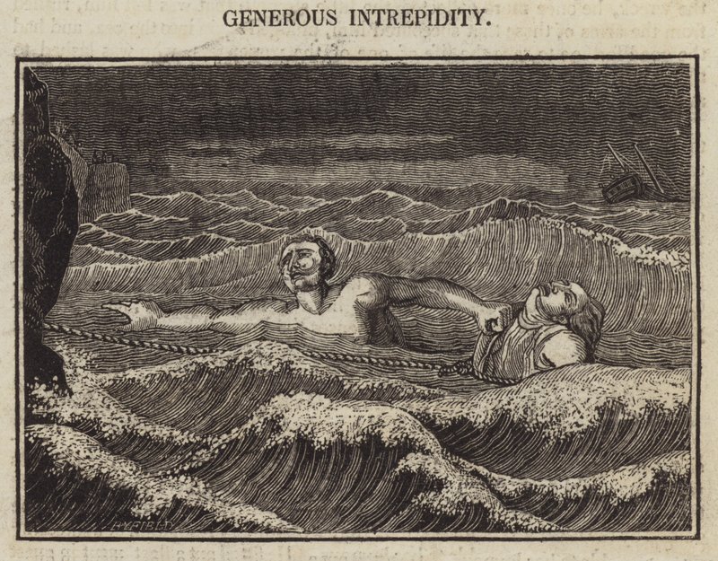 Sjenerøs Intrepidity (gravering) av English School