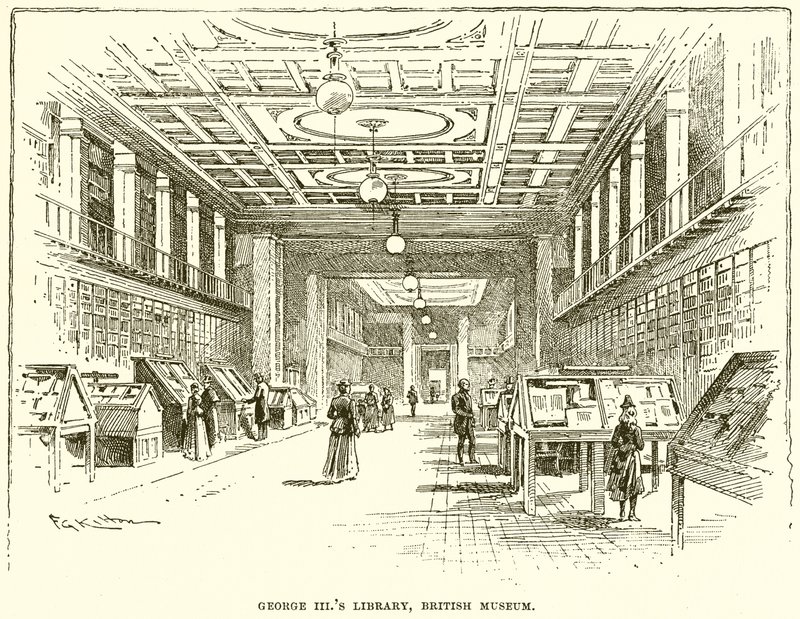 George IIIs bibliotek, British Museum av English School