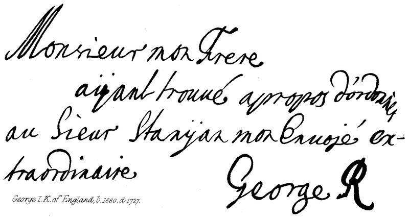 George I K av England, f 1660, d 1727 av English School